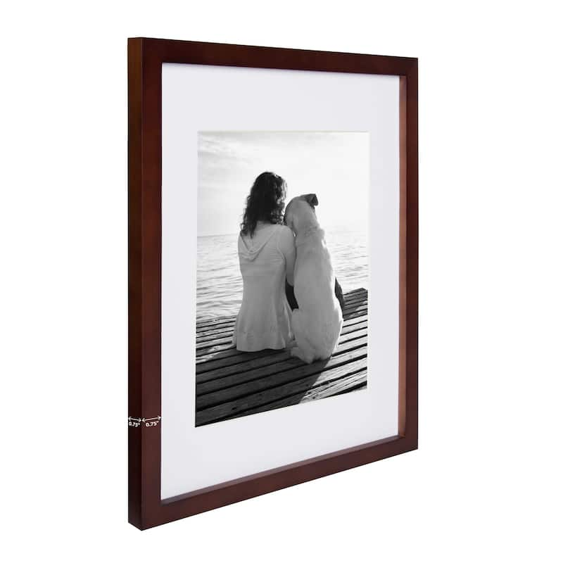 DesignOvation Gallery Wood Photo Frames - 8.5x11 - White