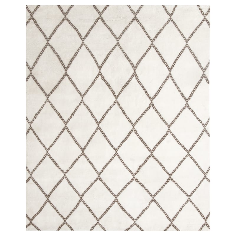 Handmade Trellis Wool Rug (India) - 8' x 10'