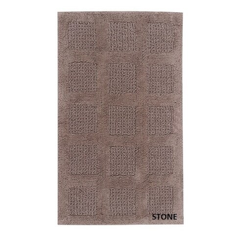 Square Honeycomb Bath Rug in Natural