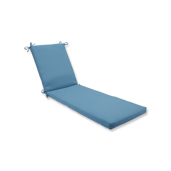 Pillow Perfect Outdoor/Indoor Tweed Aqua Chaise Lounge Cushion 80x23x3 - Overstock - 19478571