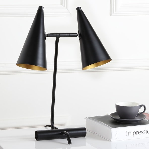 Safavieh Lighting 20-inch Ambra Black Task LED Table Lamp