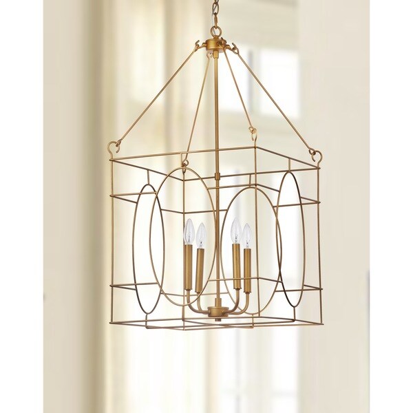 Safavieh Lighting Margot 4-light Gold Adjustable Pendant
