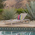 Cape Coral Outdoor Aluminum Mesh Chaise Lounge by Christopher Knight Home