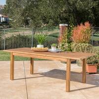 Wilson Outdoor Rectangle Expandable Acacia Wood Dining Table by Christopher Knight Home