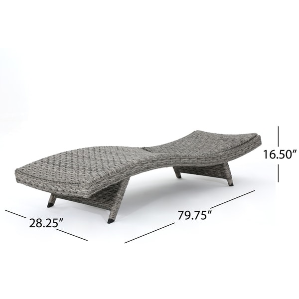 Shop Crete Outdoor Armless Aluminum Wicker Chaise Lounge by Christopher