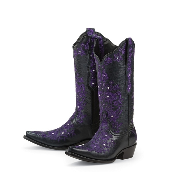 womens purple cowboy boots