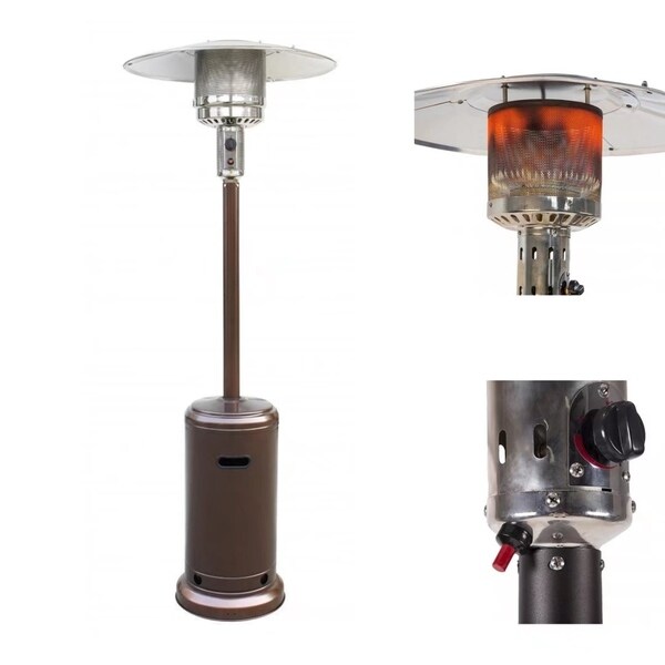 Shop Patio Heater Tall Bronze Garden Outdoor Heater Propane Standing