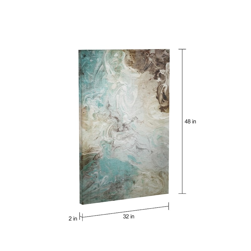 Strick & Bolton 'Aqua Marble' Premium Giclee Gallery Wrapped Canvas