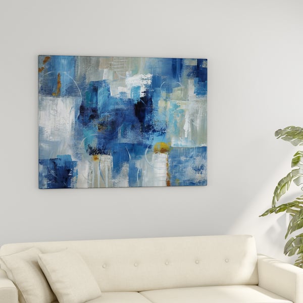 slide 1 of 6, Porch & Den 'Blue Morning' Premium Gallery Wrapped Canvas Wall Art