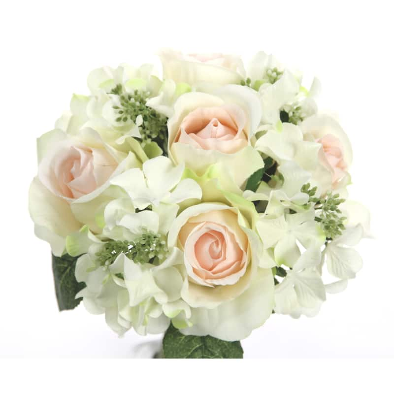 9-stem Faux Rose and Hydrangea Mixed Bouquet - N/A - GPB8359-CM/PK