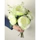 10 Stems Faux English Rose and Rose Bud Bouquet - Cream/Green