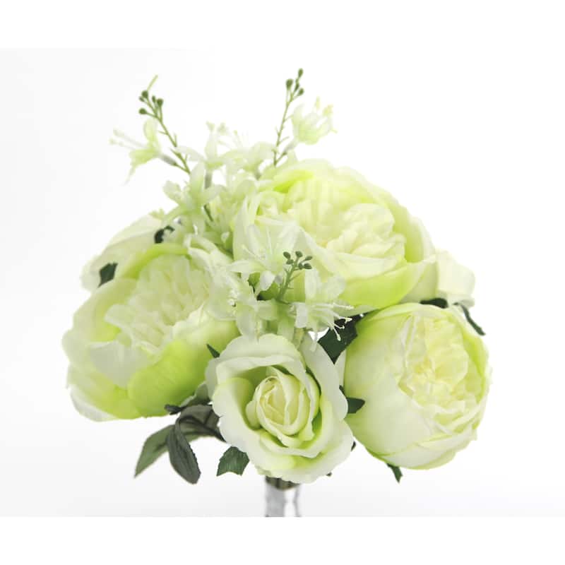 10 Stems Faux English Rose and Rose Bud Bouquet