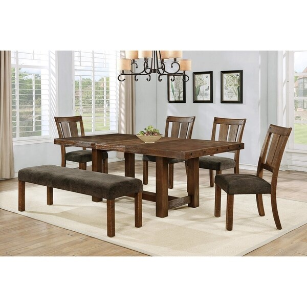 Shop Best Master Furniture Walnut 6 Pieces Dining Set Overstock