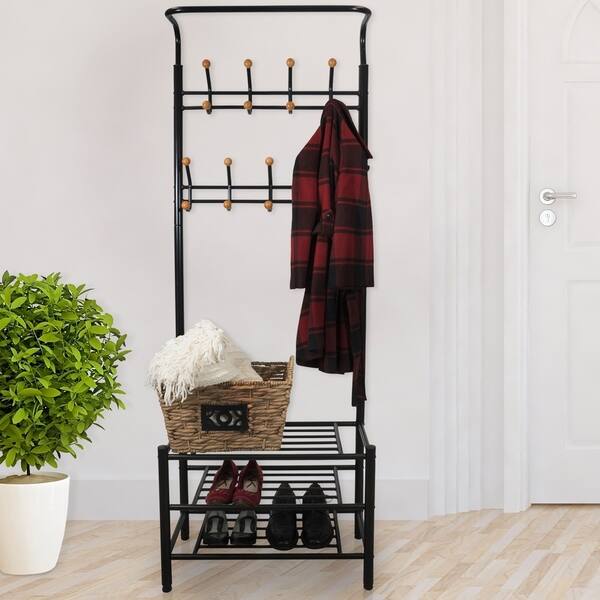 Shop Black Friday Deals On Sorbus Coat Shoe Racks Bench Hallway Entryway Coat Rack With Storage Overstock 19484666