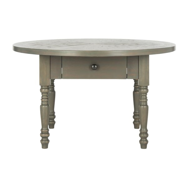 Shop Safavieh Knope Round Distressed Ash Grey Coffee Table