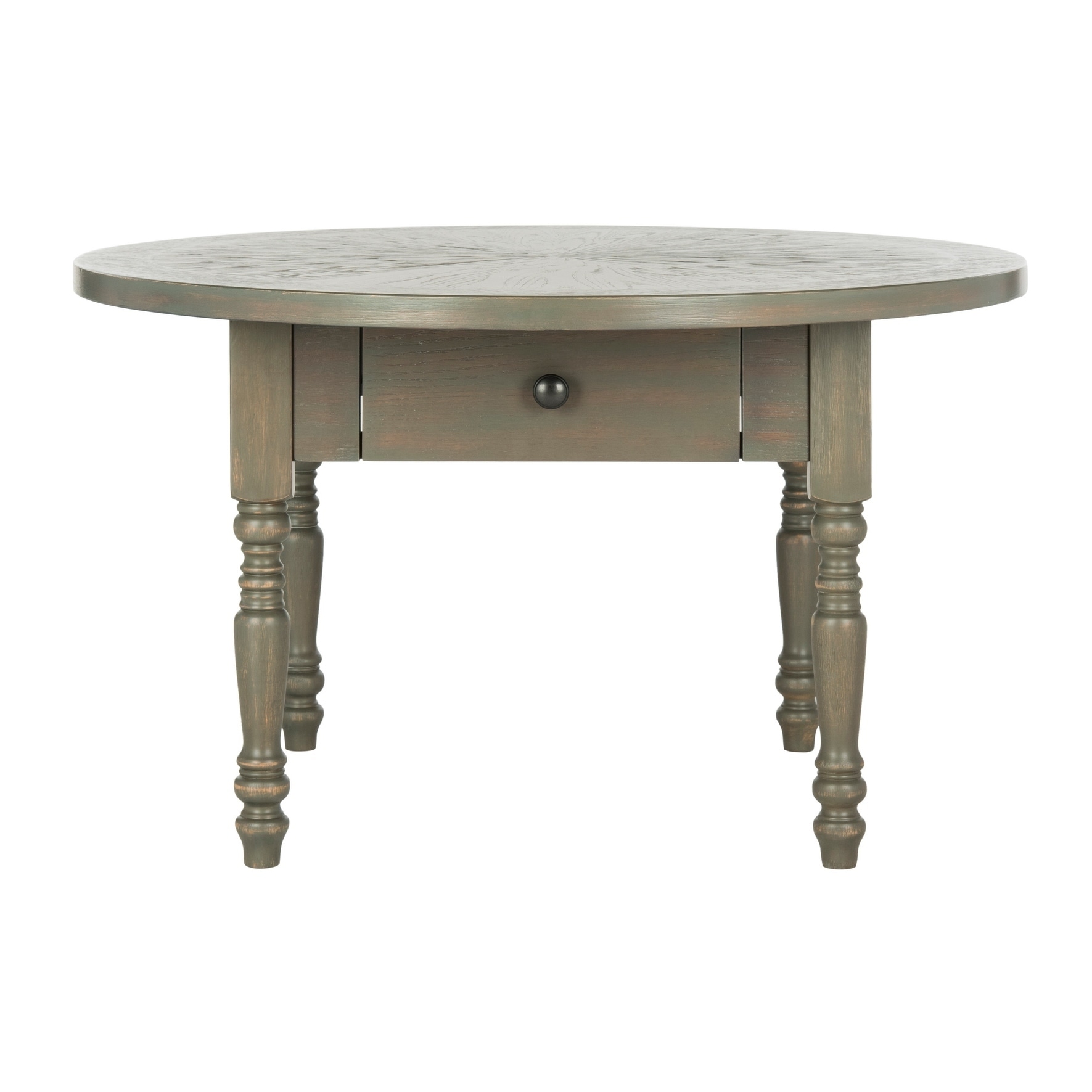 Safavieh Knope Round Distressed Ash Grey Coffee Table 32 X 18 Safavieh Knope Round Distressed Ash Grey Coffee Table 32 X 18