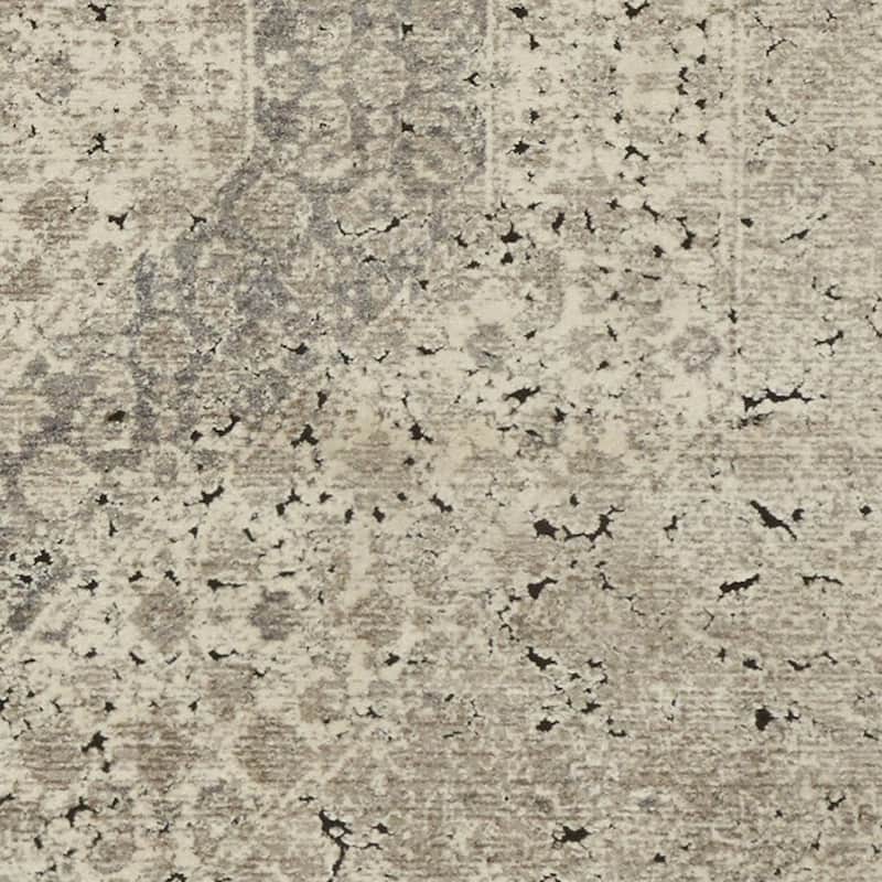 Alexander Home Carissa Sand Distressed Medallion Area Rug