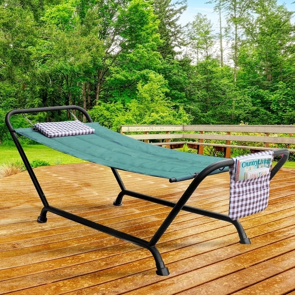 Outdoor Patio or Garden Mainstays Wentworth Deluxe Hammock with Stand Brown