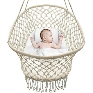macrame baby cradle