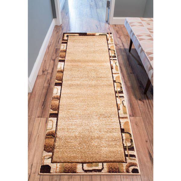 Well Woven Modern Solid Color Border Runner Rug - 2' x 7'3 - 2' x