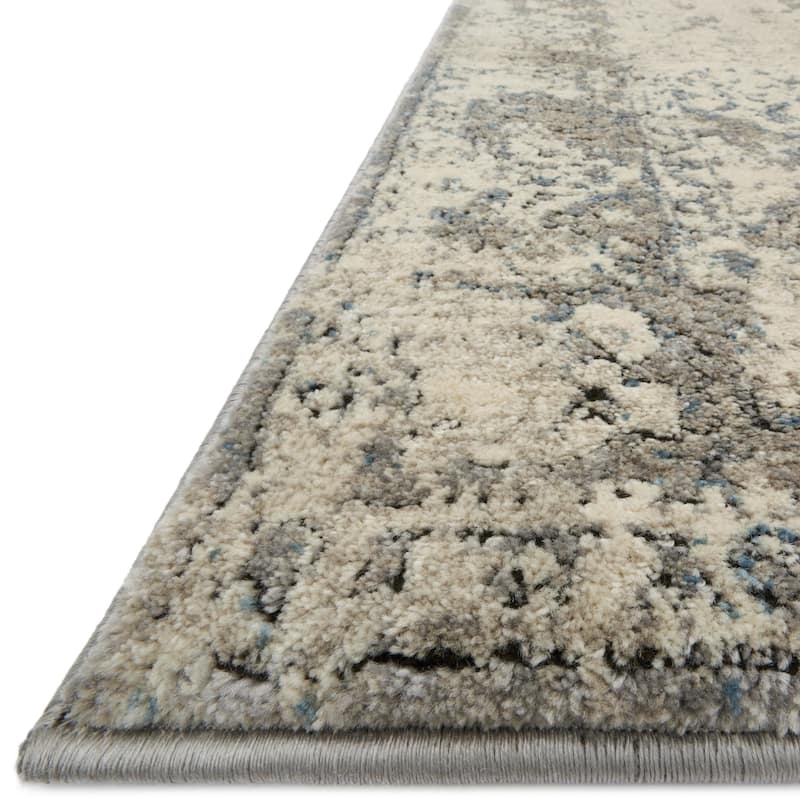 Alexander Home Carissa Stone/Charcoal Distressed Abstract Area Rug
