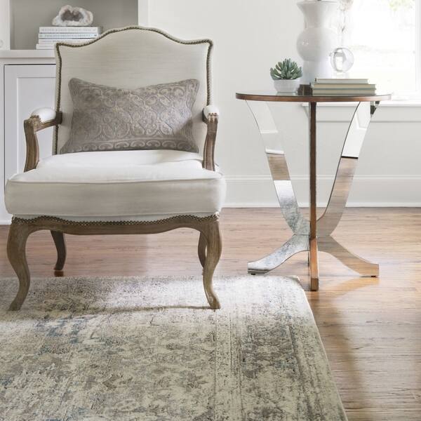 Shop Alexander Home Charlotte Medallion Ivory Distressed Rug 12