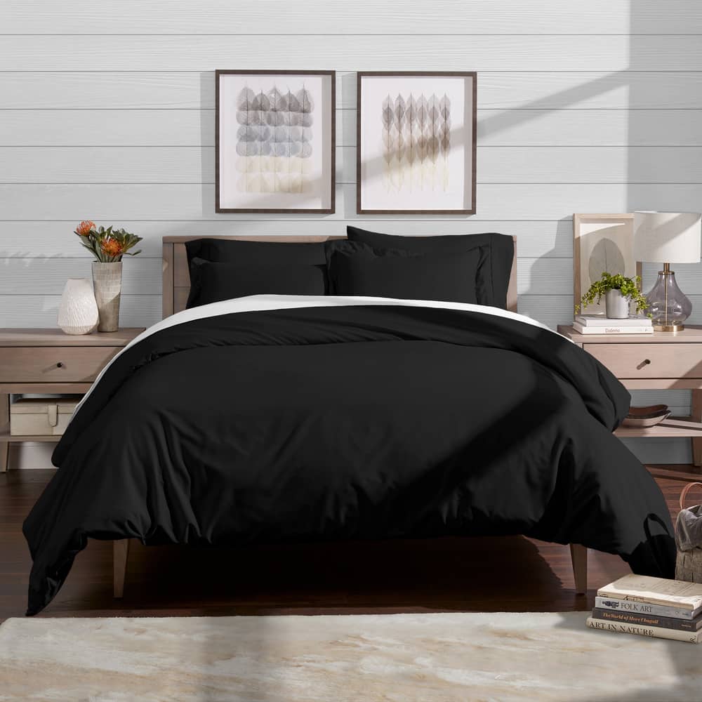 Bare Home Microfiber Duvet Cover & Insert Hypoallergenic Bedding Bundle