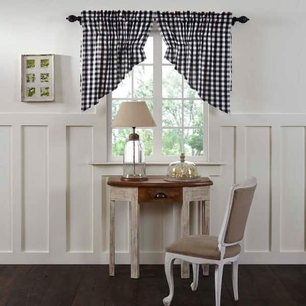 Shop Annie Buffalo Check Prairie Swag Set Of 2 36x36x18 Prairie