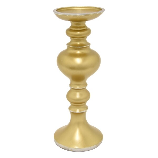 Three Hands Decorative Champagne Resin Candleholder
