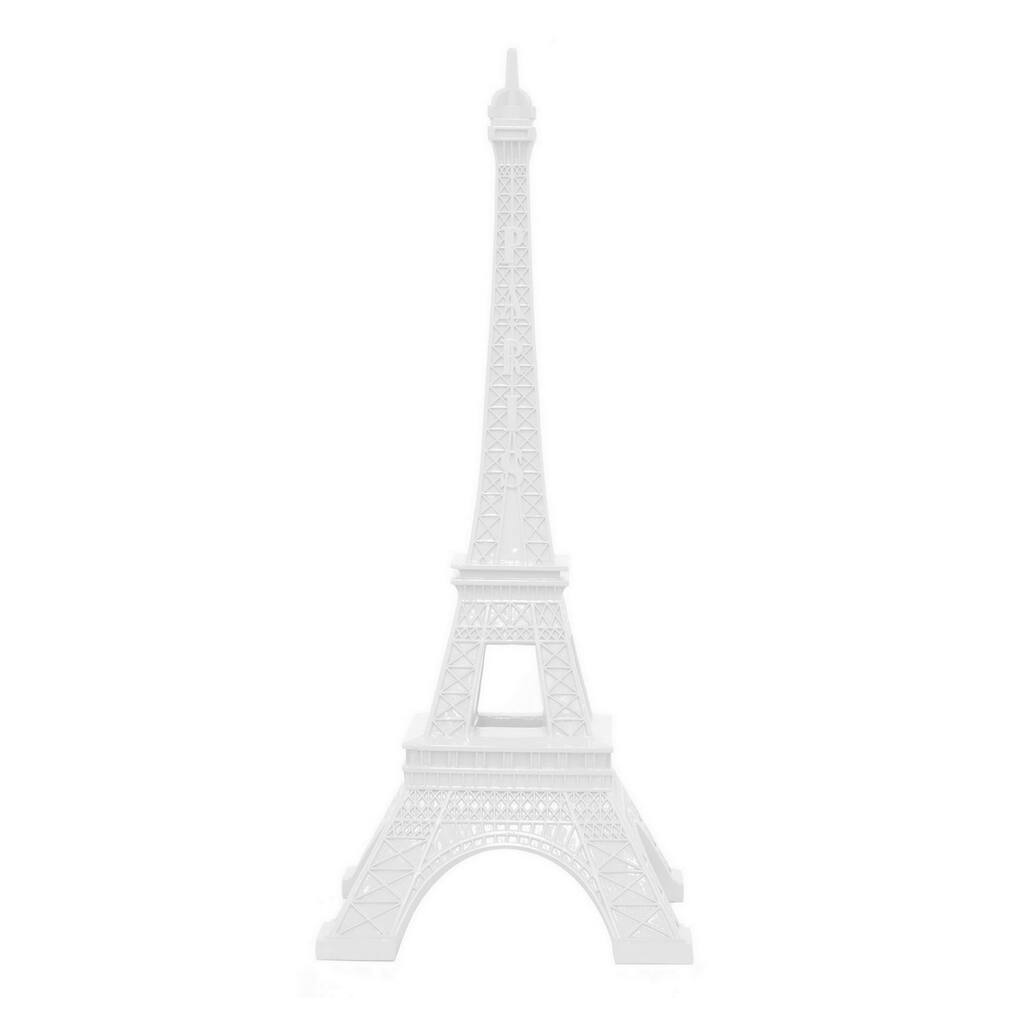 Three Hands White Resin Eiffel Tower Tabletop Decor
