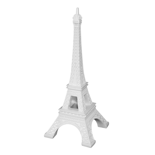 Three Hands White Resin Eiffel Tower Tabletop Decoration
