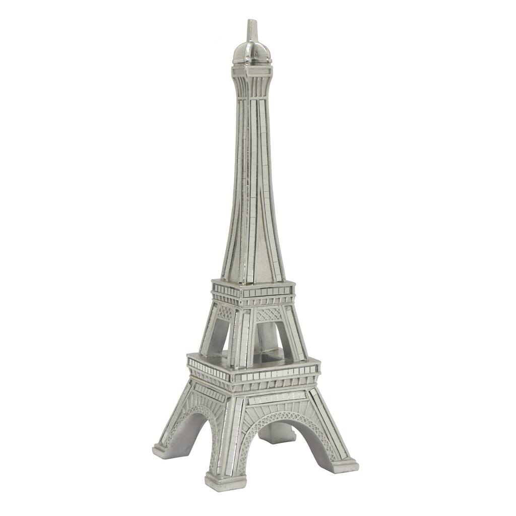 Three Hands Silver Resin Eiffel Tower Tabletop Decor