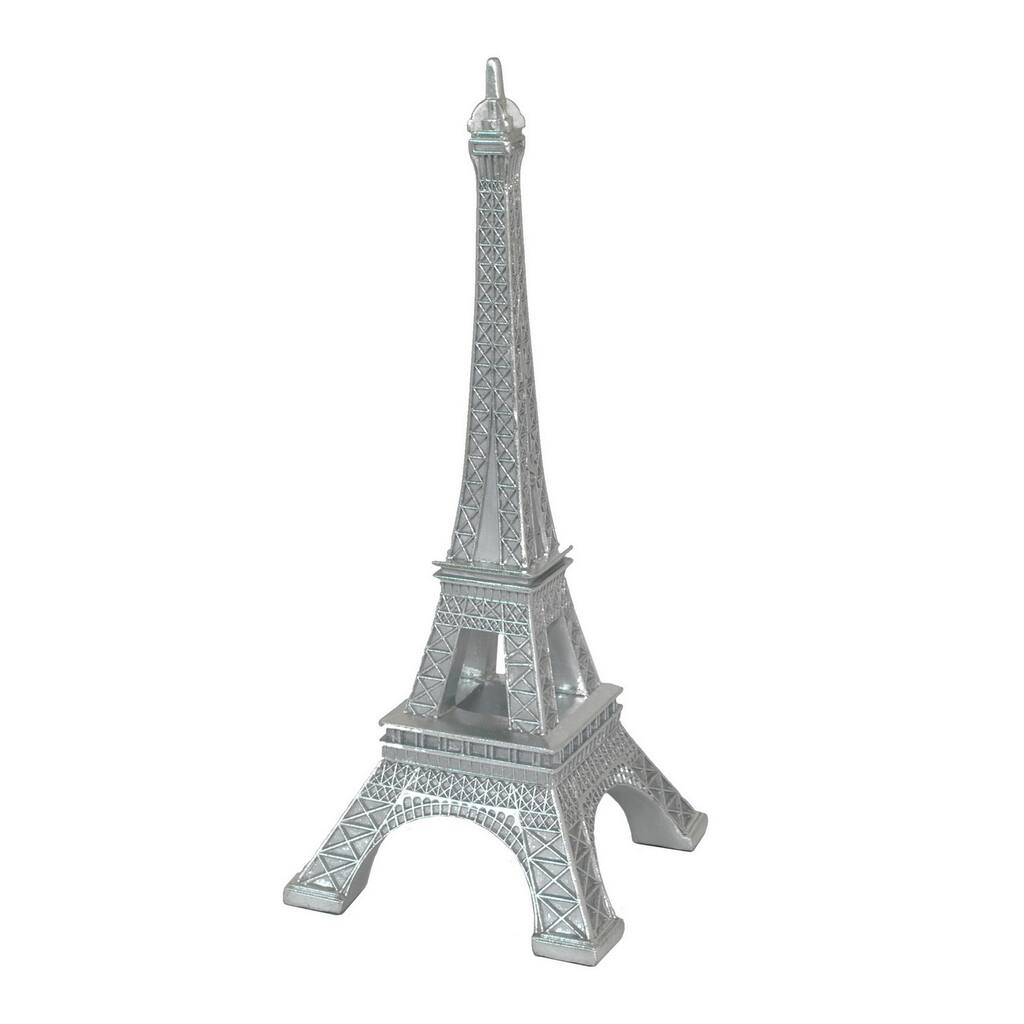 Three Hands Silver Resin Eiffel Tower Tabletop Decoration