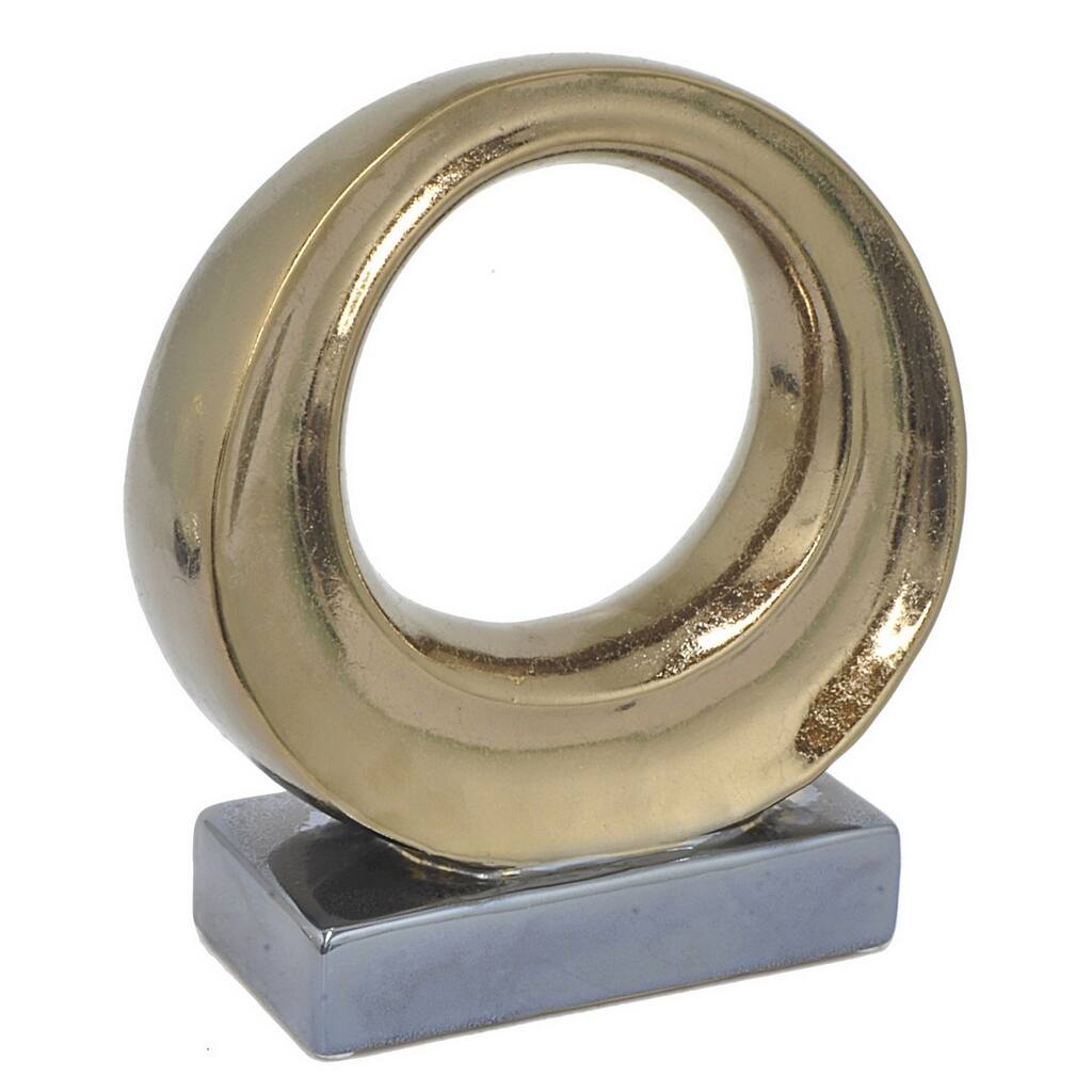 Three Hands Gold Ceramic Sculpture