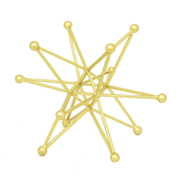 Three Hands Gold Metal Star Tabletop Decoration