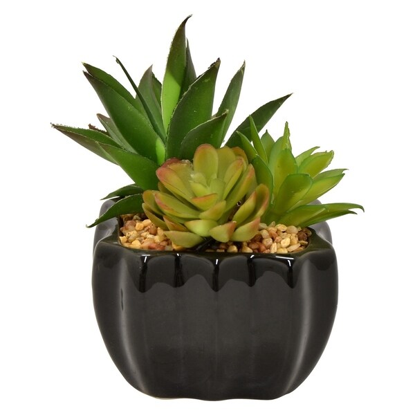 Three Hands Faux Succulent Pot