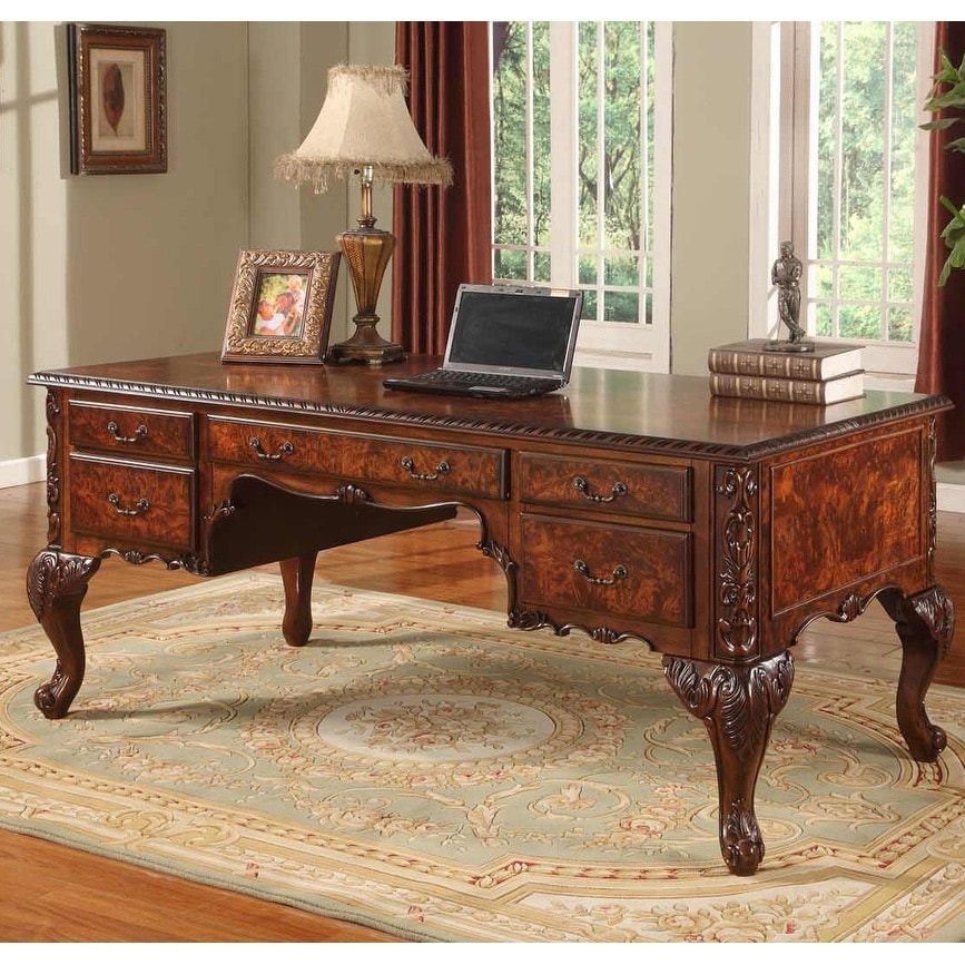 Shop Best Master Furniture Cd120 Walnut Executive Desk Overstock