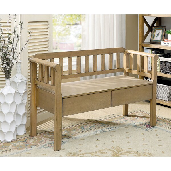 Shop Trenton Country 2 Drawer Entryway Slatted Bench By Foa