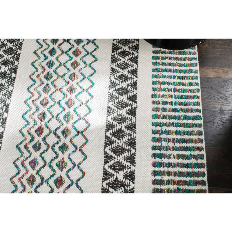 Jani Diego Flatweave Multi Color Recycled Materials Rug