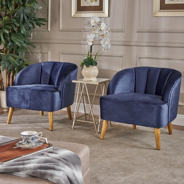 amaia modern velvet club chair