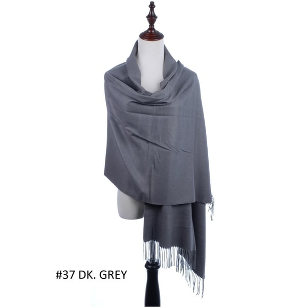 BYOS Versatile Oversized Soft Cashmere Shawl Scarf Travel Wrap Blanket W/ Tassels, Many Colors