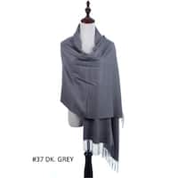 BYOS Oversized Soft Cashmere Shawl Scarf Wrap Blanket W/ Tassels