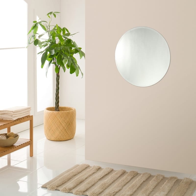 Chloe Round Frameless Mirror - Colorless