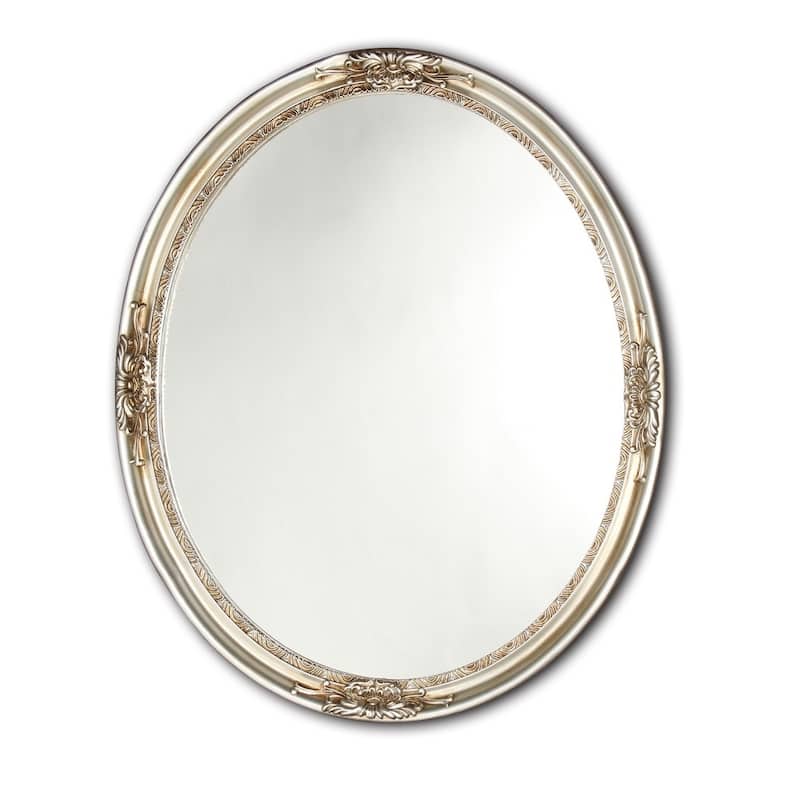 Chloe Antique Silver Oval Mirror
