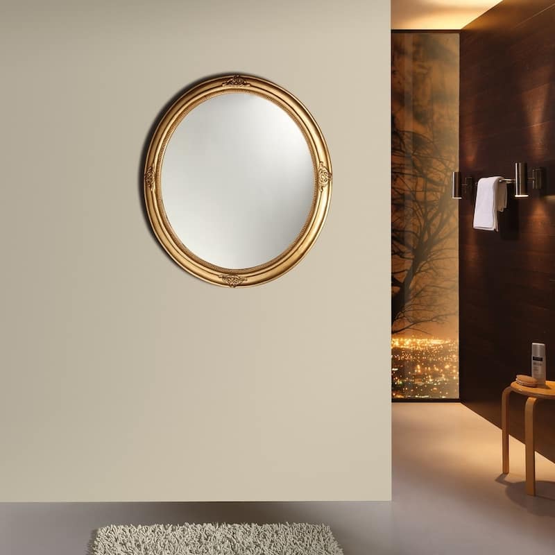 Chloe Antique Gold Oval Mirror - Antique Gold