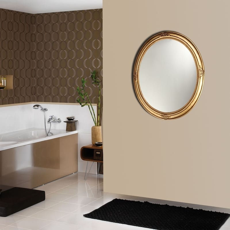 Chloe Antique Gold Oval Mirror - Antique Gold