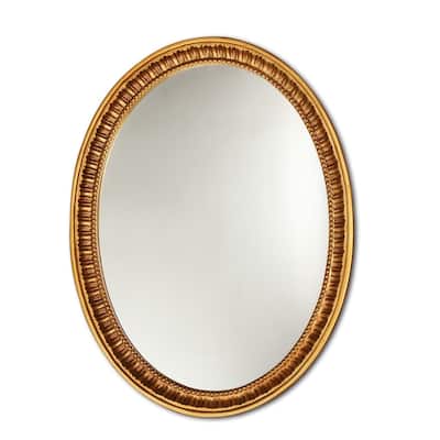 Chloe Antique Gold Oval Mirror - Antique Gold