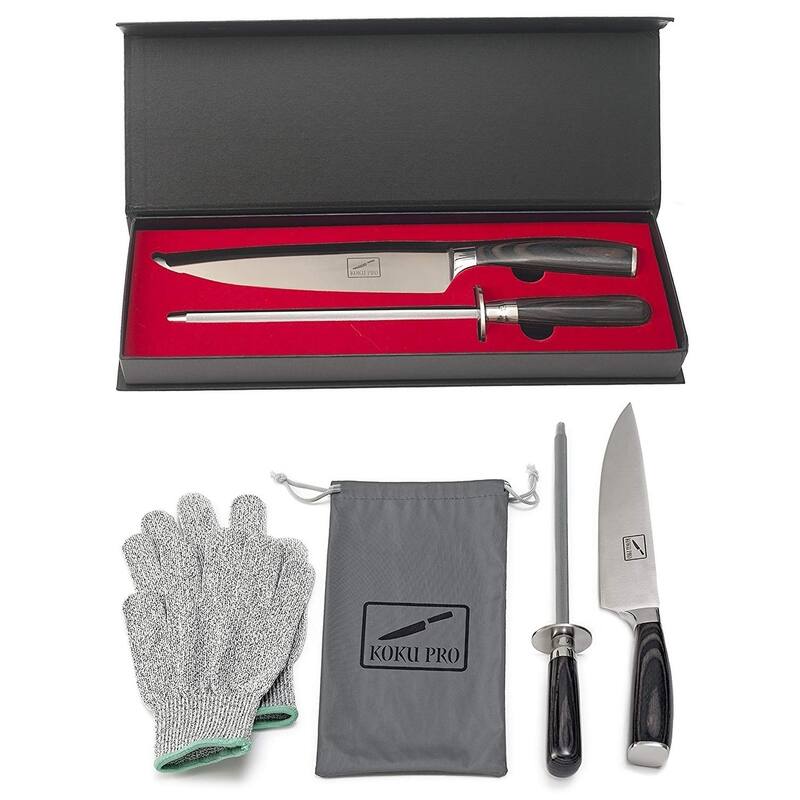 Japanese Super Sharp 8in Chef Knife, High Carbon Stainless Steel - 8" - Silver