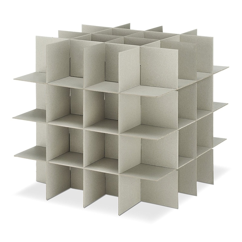 Whitmor Holiday Ornaments Storage Cube with 64 Individual Compartments - Made with Non-Woven Polypropylene Fabric