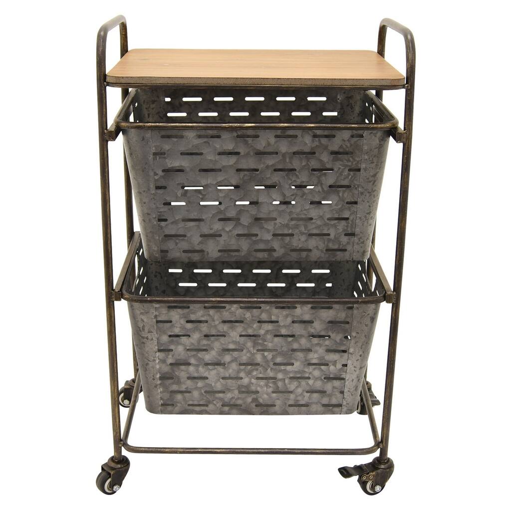 Three Hands Metal/Wood Storage Rack